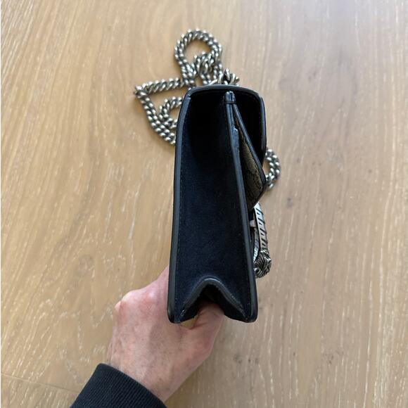 Gucci Dionysus Shoulder Bag Small Brown Black Antique Silver - Picture 10 of 11